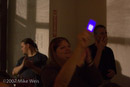 Audience produces glowsticks