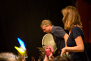Happy Rhodes and Bob Muller (plus glowsticks and laser fan)